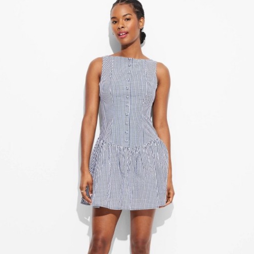 Wild Fable Navy gingham dress